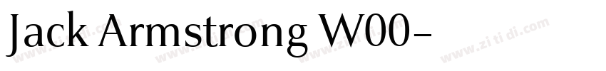 Jack Armstrong W00字体转换